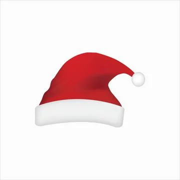 Santa Claus Hat Vector Illustration. Winter Holiday. Elements of New Year. Xm Illustrazione stock