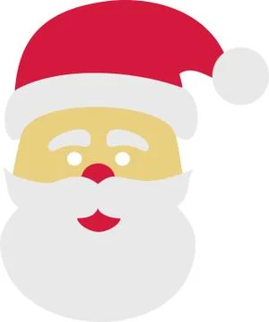 Santa Claus head with hat Stock Illustration