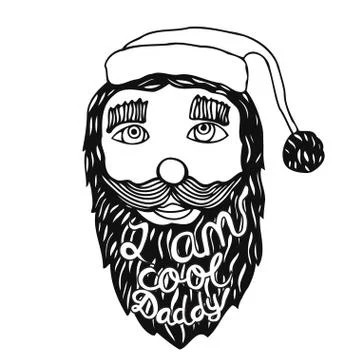 Santa Claus head. Illustrazione stock