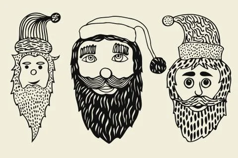 Santa Claus head Stock Illustration