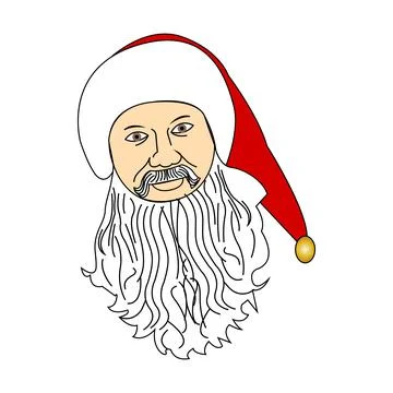 Santa claus head Stock Illustration