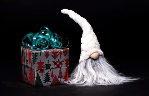 Santa Claus head isolated on solid background Foto stock