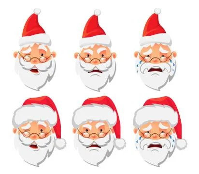 Santa Claus head set Stock Illustration
