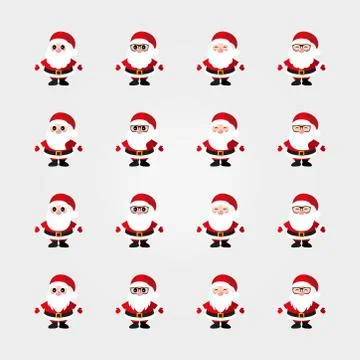 Santa Claus. Icon. Vector. Flat. Stock Illustration