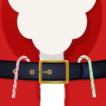 Santa Claus jacket with candy cane Stock Illustration