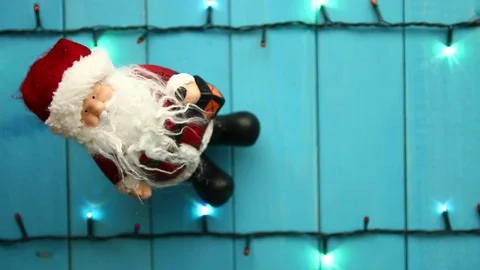 Santa Claus looks up Stock Footage 70736627