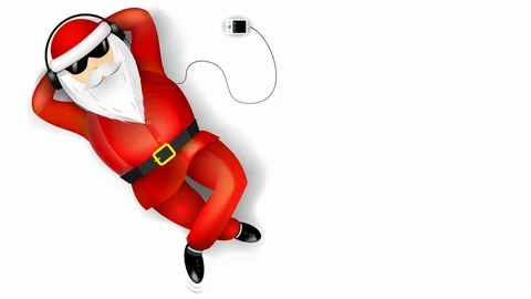Santa Claus lying on the floor Stock Footage 76878671