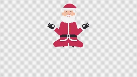 Santa Claus Meditating Stock Footage 205035904