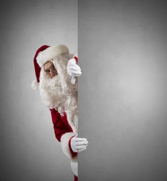 Santa claus with message Stock Photos