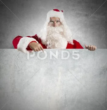 Santa claus with message Stock Photos