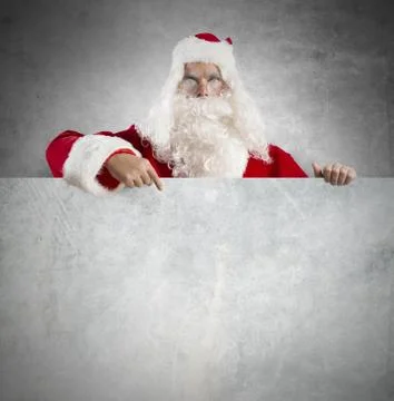 Santa claus with message Stock Photos