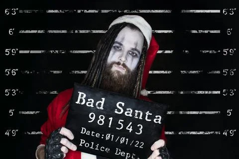 Santa Claus mugshot Stock Photos