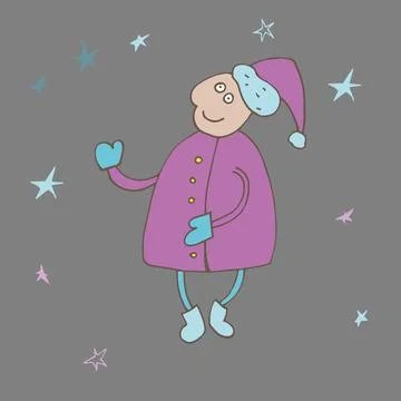 Santa Claus for the new year. Vector. Stock Illustration