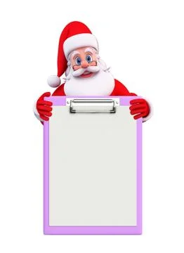 Santa claus with notepad Stock Illustration