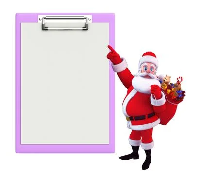 Santa claus with notepad Stock Illustration