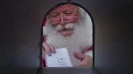 Santa Claus Opens Mailbox And Gets Letter Stock Footage