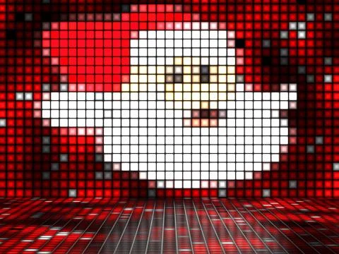 Santa claus out of light Illustrazione stock