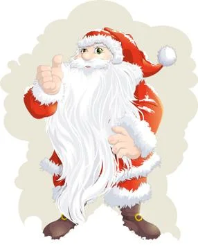 Santa Claus painted on a white background Stock Illustration