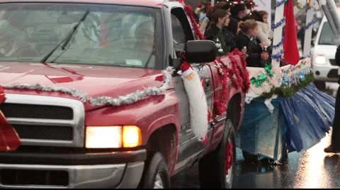 Santa Claus parade Stock Footage 929454