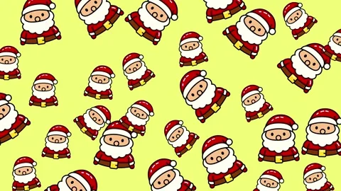Santa Claus Pattern - Festive Holiday Background for Christmas. Stock Footage 321851704