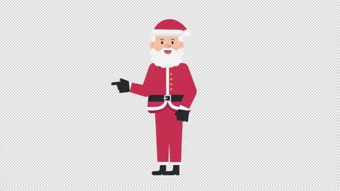 Santa Claus Pointing Left Stock Footage 205035947