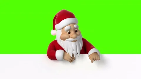 Santa Claus points finger down Stock Footage 82781271