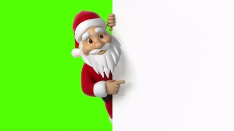 Santa Claus points to the screen Stock Footage 82803759