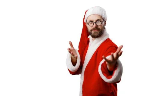 Santa Claus posing in studio Stock Photos