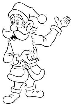 Santa claus presenting something Stock Illustration