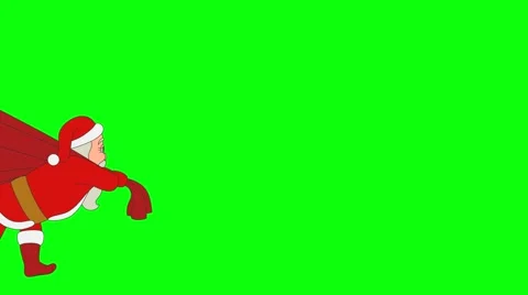 Santa Claus pulling a huge sack 库存影片 68781551