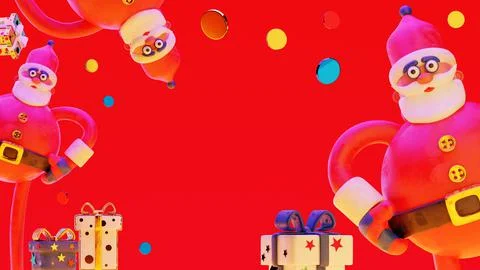 Santa Claus puts a gift under the Christmas tree Stock Illustration