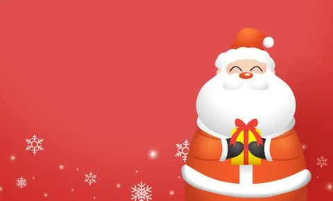 Santa Claus on a red background Stock Illustration