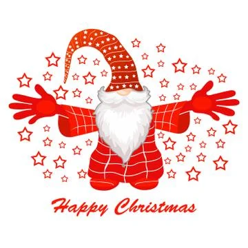 Santa claus in red Illustrazione stock
