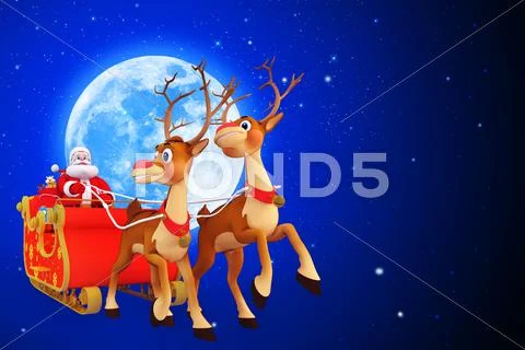 Christmas Santa Claus Moon Deer ​Christmas Family Matching