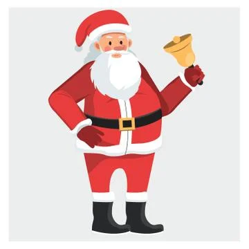 Santa Claus ring the bell. Stock Illustration