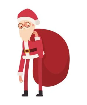 Santa claus with a sack Stock Illustration