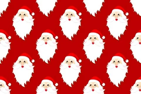 Santa claus seamless pattern Stock Illustration