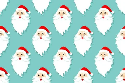 Santa claus seamless pattern Stock Illustration