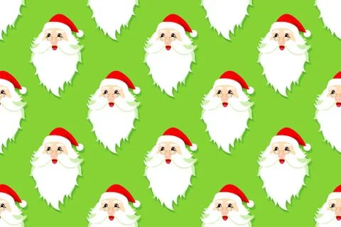 Santa claus seamless pattern Stock Illustration