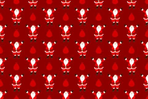 Santa claus seamless pattern Stock Illustration