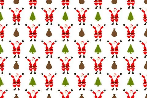 Santa claus seamless pattern Stock Illustration