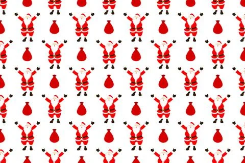 Santa claus seamless pattern Stock Illustration
