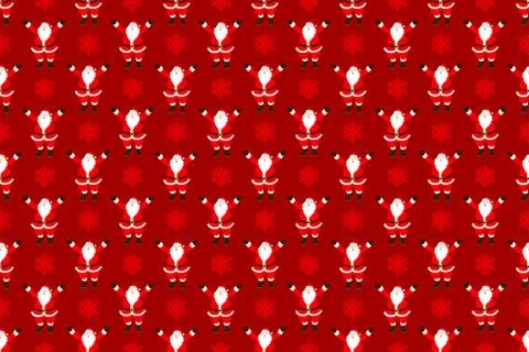 Santa claus seamless pattern Stock Illustration