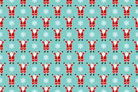 Santa claus seamless pattern Stock Illustration