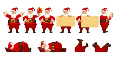 Santa claus set Illustrazione stock