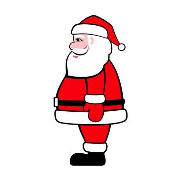 Santa Claus side view, vector stock illustration Stock Illustration