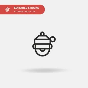 Santa Claus Simple vector icon. Illustration symbol design template for web m Stock Illustration