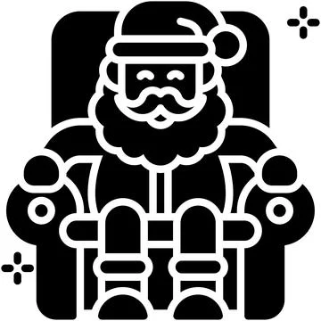 Santa Claus sitting on sofa icon, Christmas related vector illustration Stock Illustration