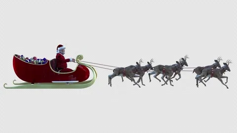 Santa claus sleigh Stock Footage 307840959