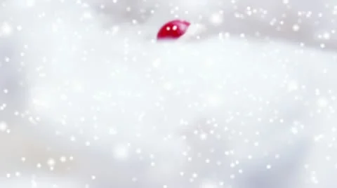 Santa claus in the snow Stock Footage 12420426